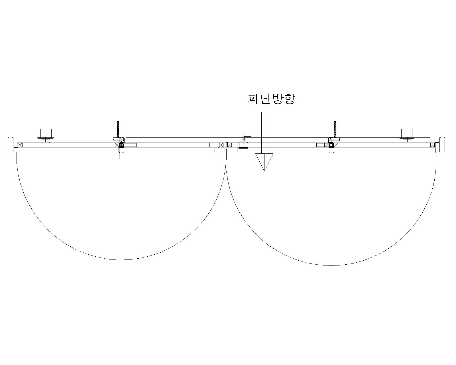 매립 방화문 무턱 양개 180도